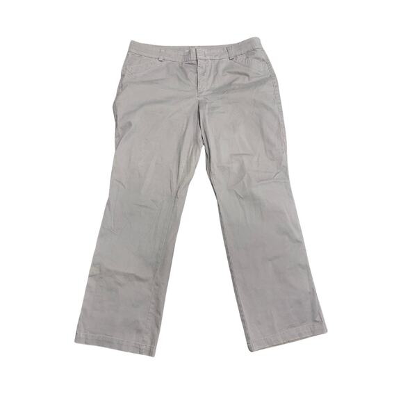 Dockers Women Chino Gray Khaki Straight Fit Pants Plus SIze 16 Casual Office - Picture 1 of 4